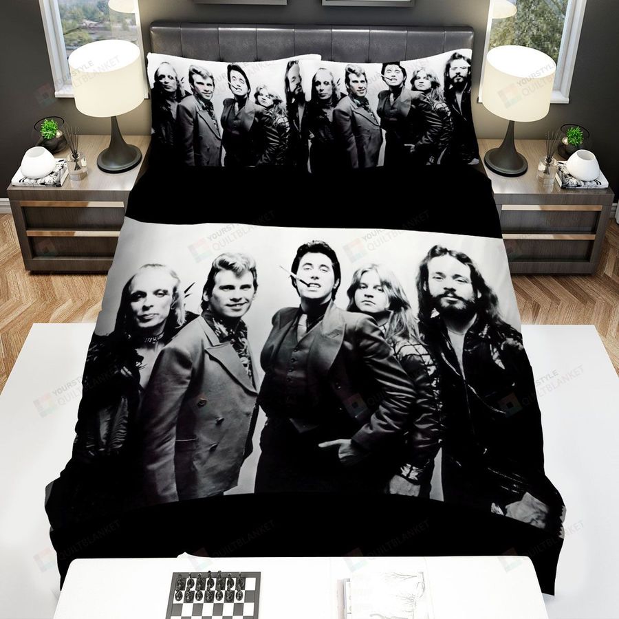 Roxy Music Posting Of The Band Together Bed Sheets Spread Comforter Duvet Cover Bedding Sets