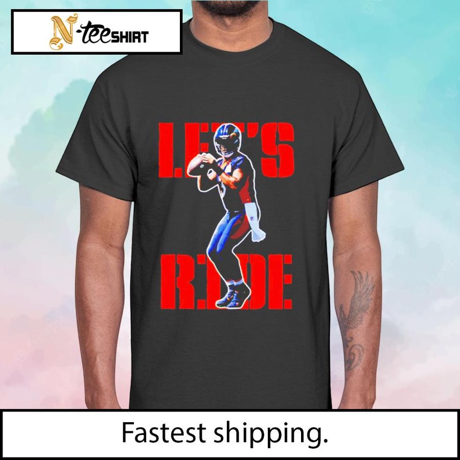 Russell Wilson Let's Ride Denver Football T Shirt