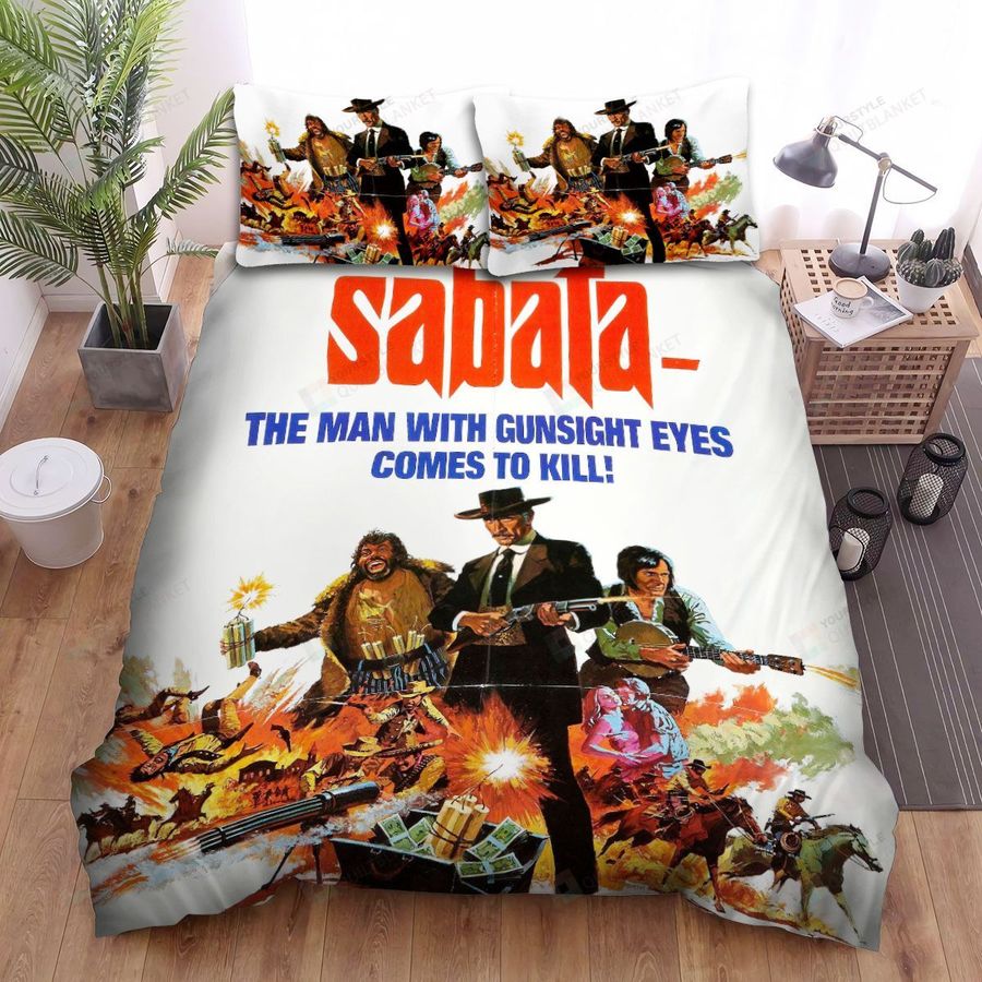 Sabata Movie Poster Bed Sheets Spread Comforter Duvet Cover Bedding Sets Ver 8