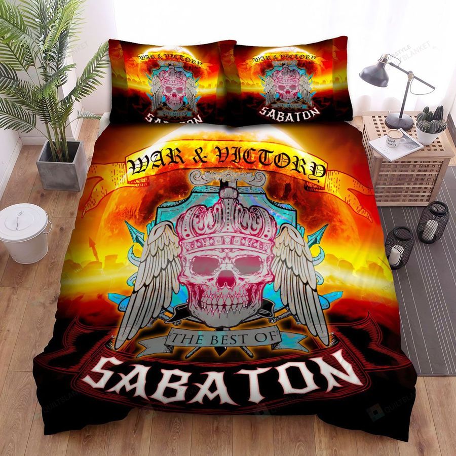 Sabaton Band War And Victory The Best Of Sabaton Album Cover Bed Sheets Spread Comforter Duvet Cover Bedding Sets