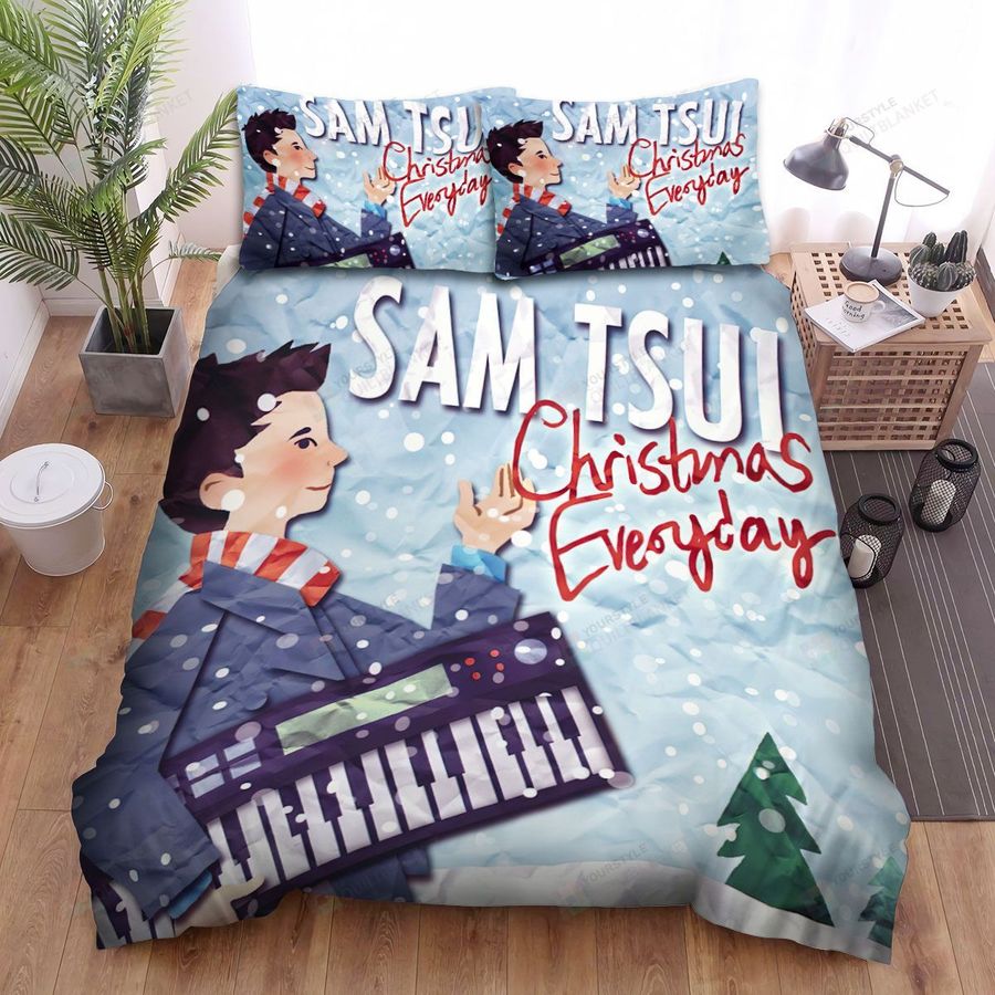 Sam Tsui Christmas Everyday Bed Sheets Spread Comforter Duvet Cover Bedding Sets
