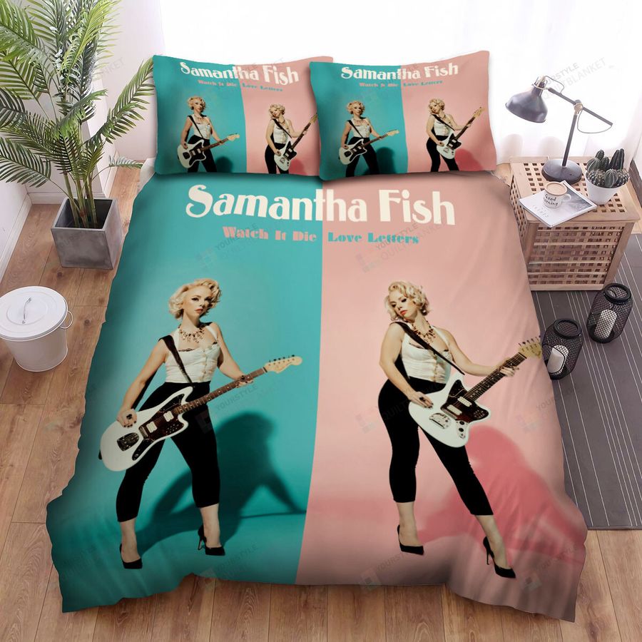 Samatha Fish Music Watch It Die Love Letters Bed Sheets Spread Comforter Duvet Cover Bedding Sets