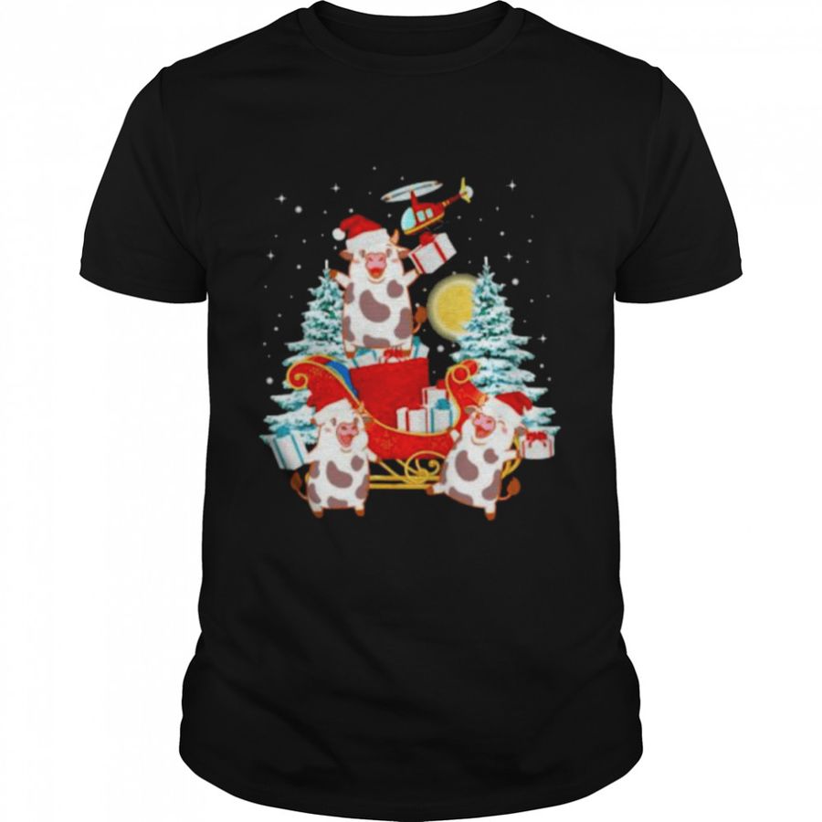Santa Pig Tree 2021 Merry Christmas Shirt