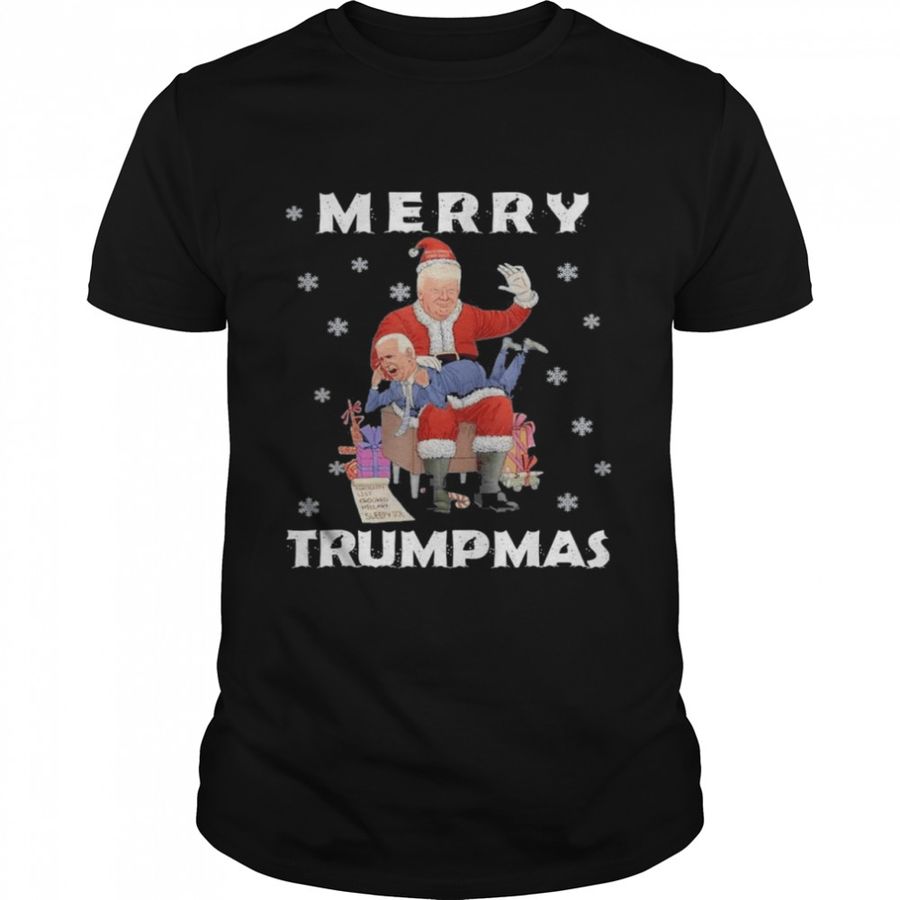 Santa Trump Hit Biden Merry Trumpmas Christmas Pajama T Shirt