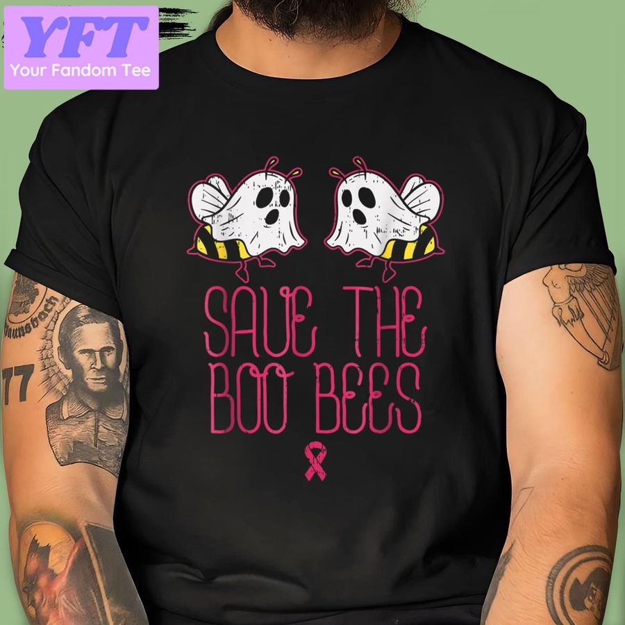Save The Boo Bees Halloween Breast Cancer Awareness New Design T Shirt