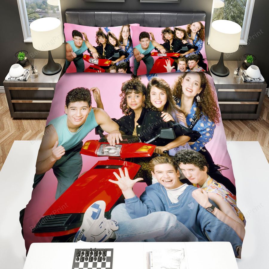 Saved By The Bell Happy Students Bed Sheets Spread Comforter Duvet Cover Bedding Sets