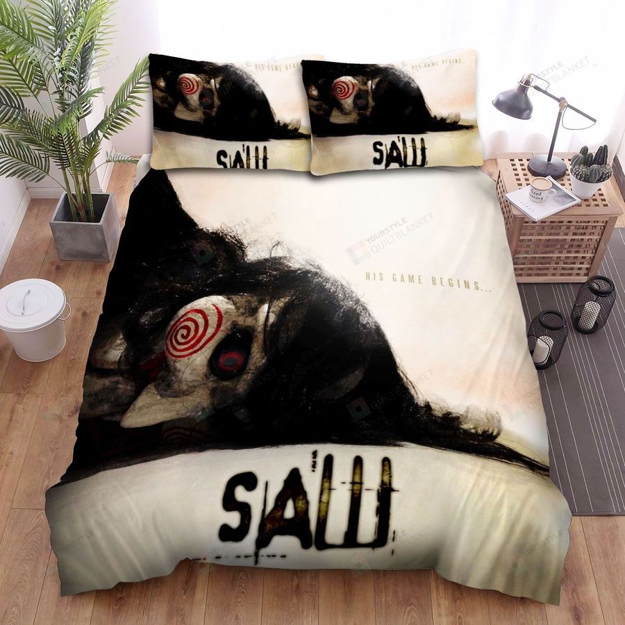 Saw (2004) Movie Poster Bed Sheets Spread Comforter Duvet Cover Bedding Sets Ver 8