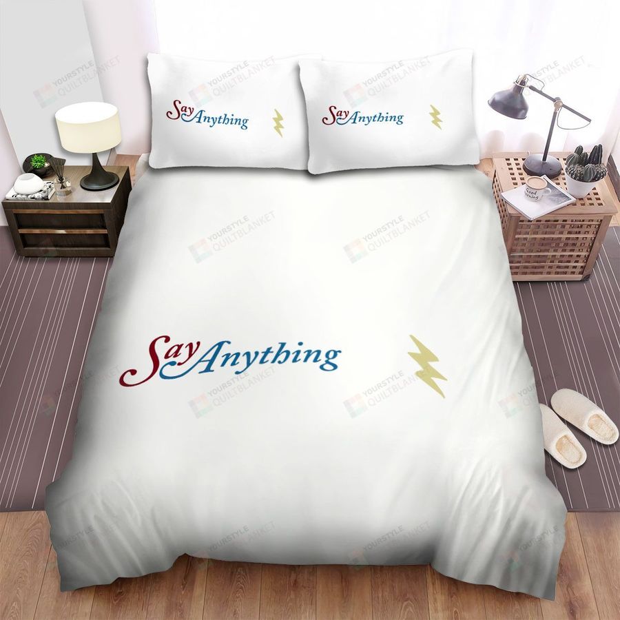 Say Anything Lightning Sign Bed Sheets Spread Comforter Duvet Cover Bedding Sets