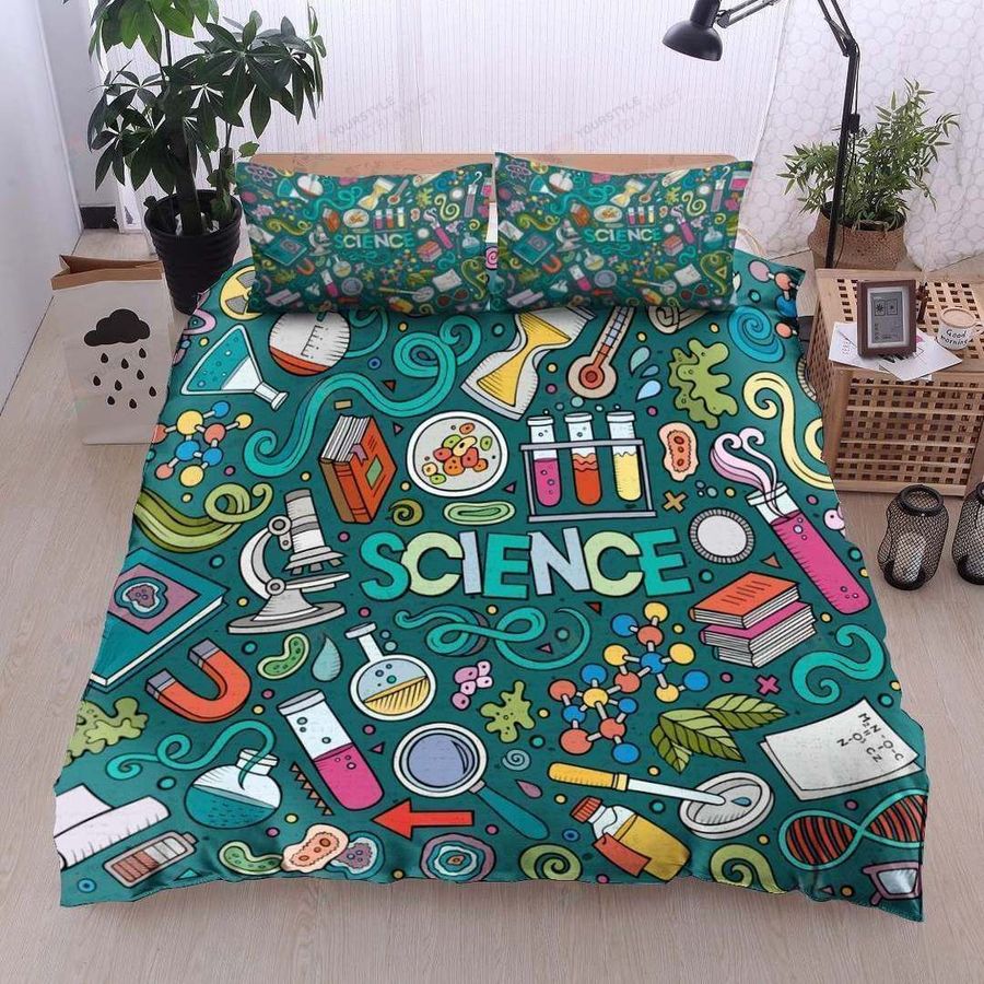 Science Equipment Pattern Cotton Bed Sheets Spread Comforter Duvet Cover Bedding Sets