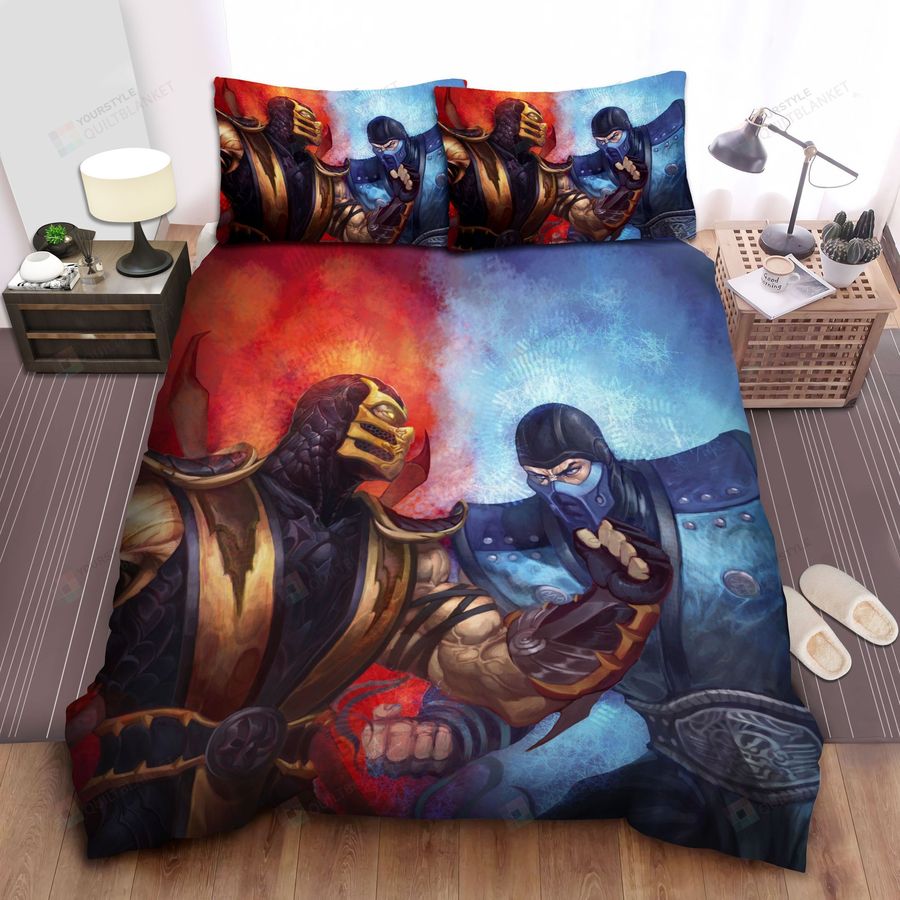Scorpion And Sub-Zero Bed Sheets Spread Comforter Duvet Cover Bedding Sets