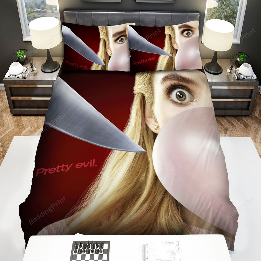 Scream Queens (2015–2016) Pretty Evil Movie Poster Ver 1 Bed Sheets Spread Comforter Duvet Cover Bedding Sets