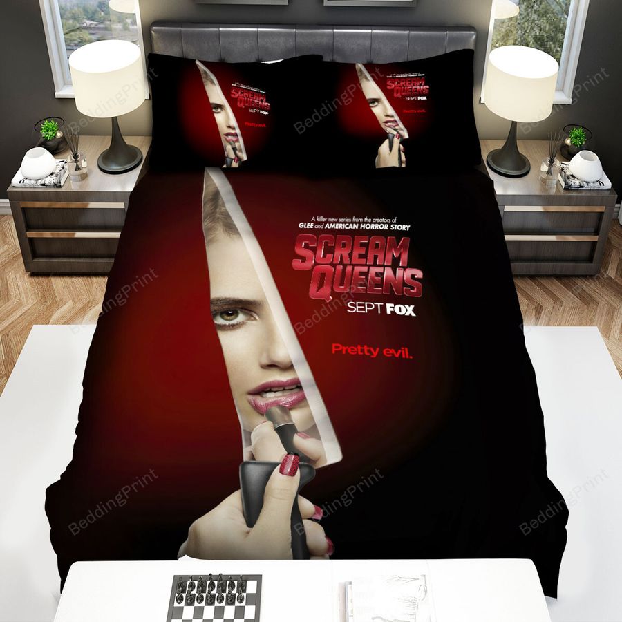 Scream Queens (2015–2016) Pretty Evil Movie Poster Ver 4 Bed Sheets Spread Comforter Duvet Cover Bedding Sets