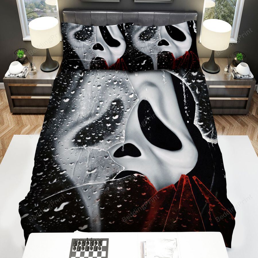 Scream The Tv Series (2015–2019) Blood Stained Glass Movie Poster Bed Sheets Spread Comforter Duvet Cover Bedding Sets