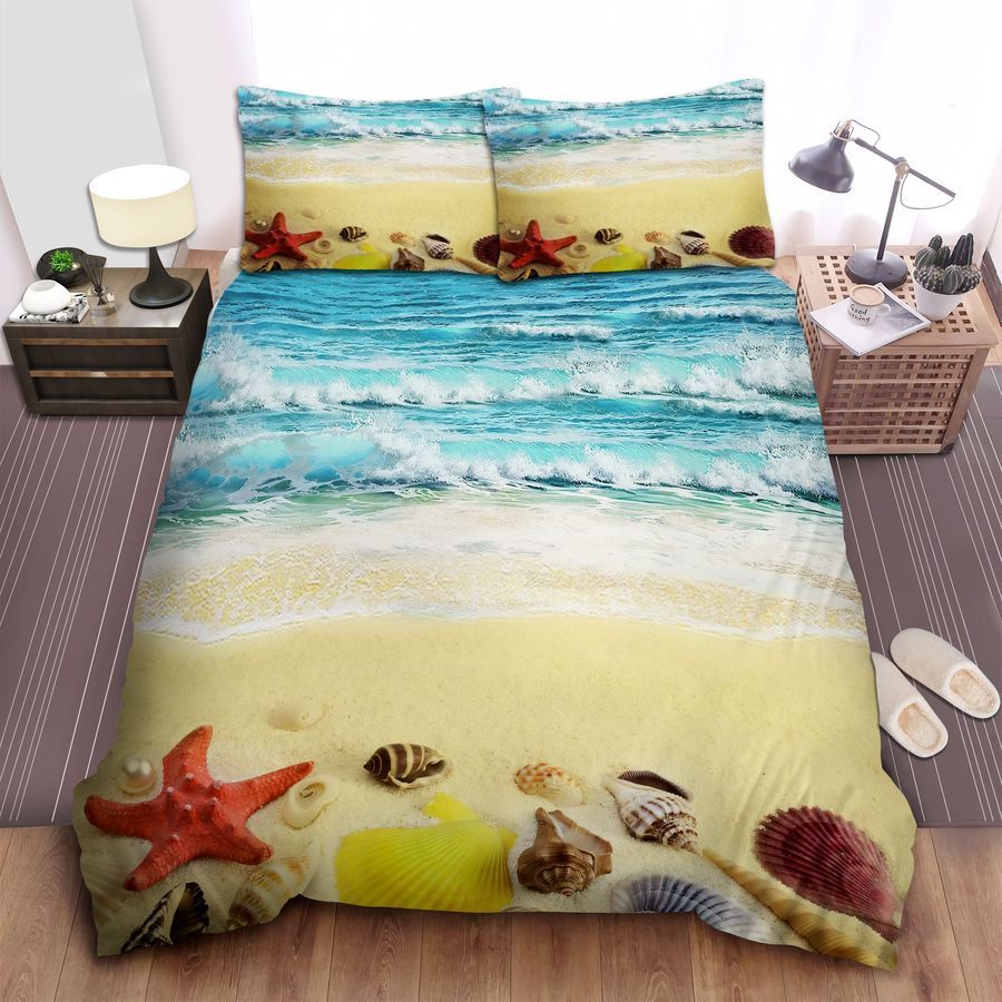 Seashell Starfish Bedding Set (Duvet Cover & Pillow Cases)