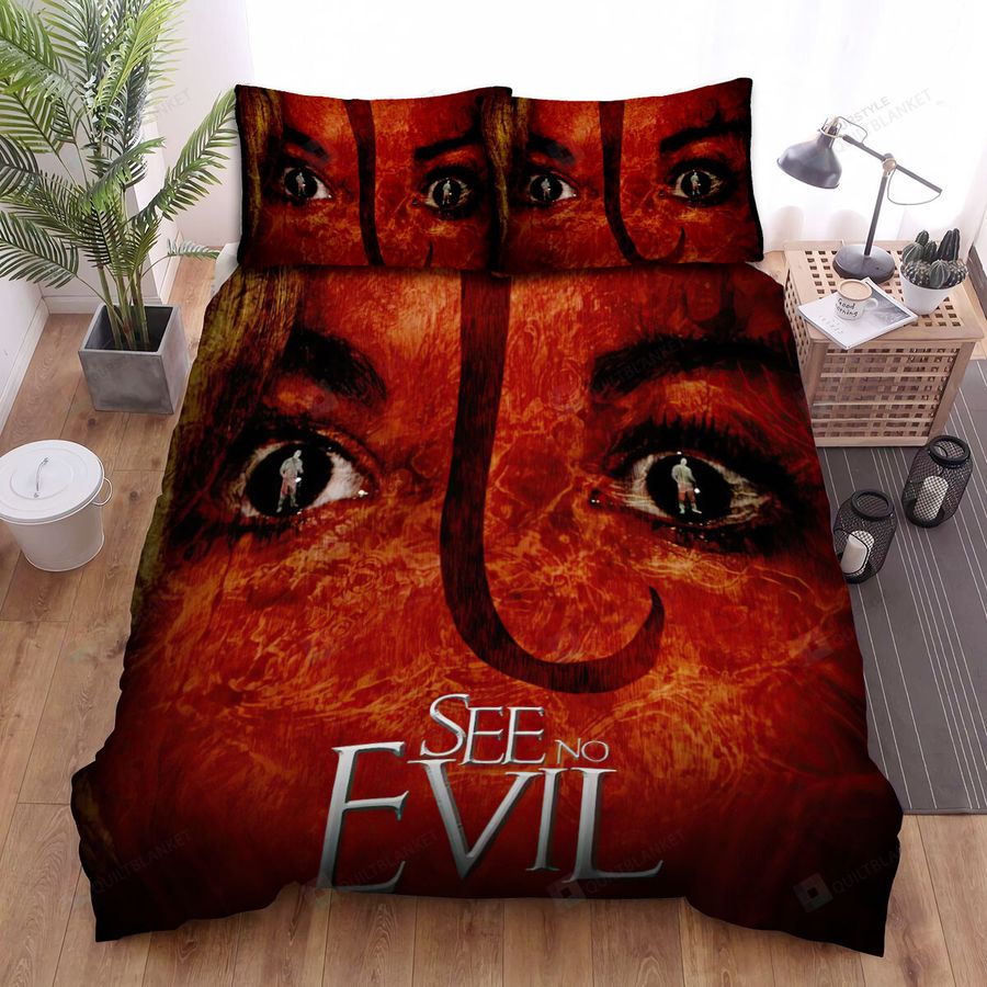 See No Evil (2006) You Never Know Who Is Waiting Movie Poster Bed Sheets Spread Comforter Duvet Cover Bedding Sets
