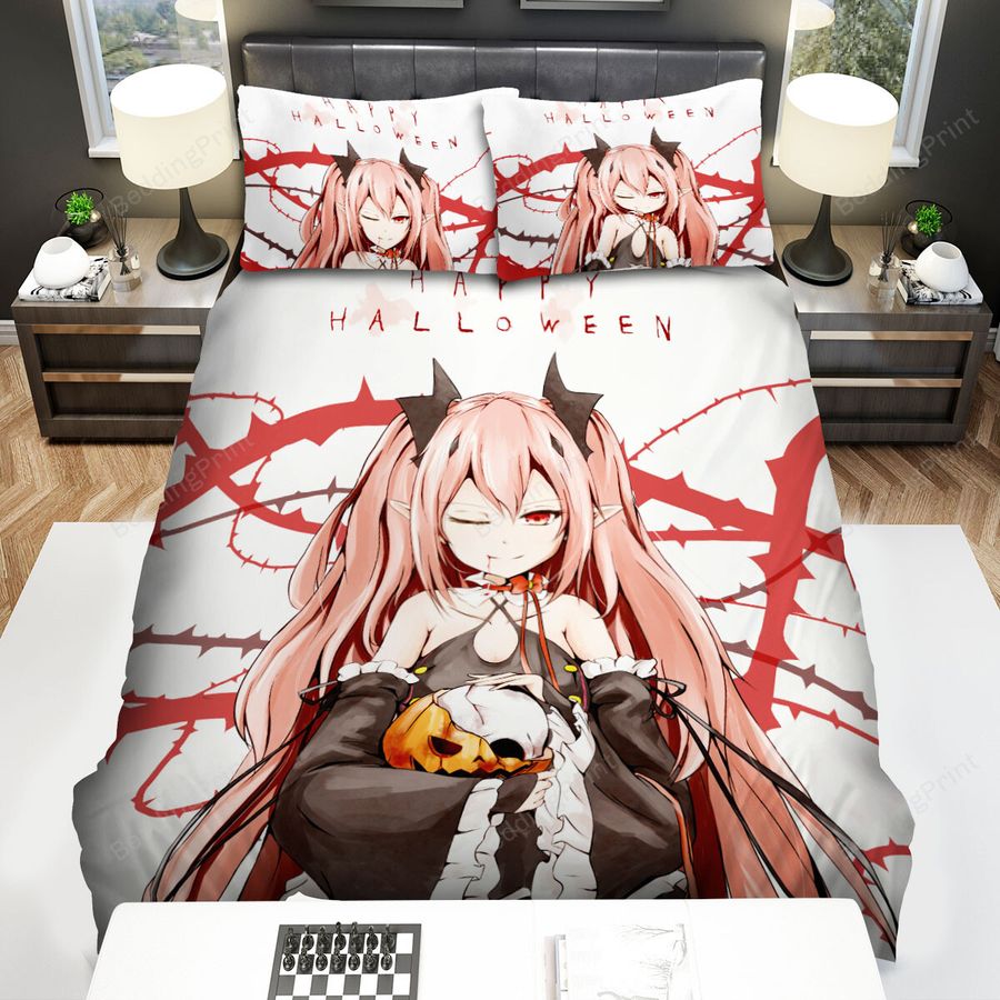 Seraph Of The End Happy Halloween From Krul Tepes Bed Sheets Spread Duvet Cover Bedding Sets