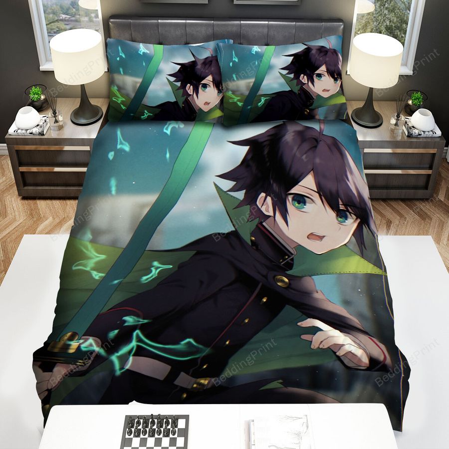 Seraph Of The End Yūichirō Hyakuya With His Sword Bed Sheets Spread Duvet Cover Bedding Sets