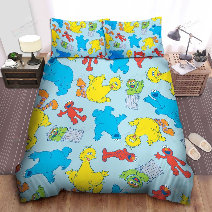 Sesame Street, Cute Big Bird Irvine Unicorn  Bed Sheets Spread Comforter Duvet Cover Bedding Sets
