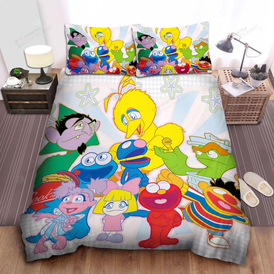 Sesame Street, The Count Wearing Monocle Unicorn  Bed Sheets Spread Comforter Duvet Cover Bedding Sets