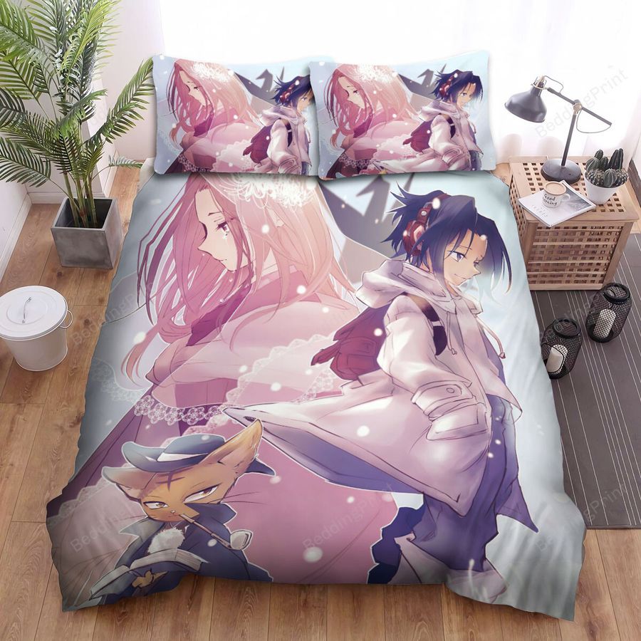 Shaman King Anna With Asakura Yoh And Matamune Bed Sheets Spread Duvet Cover Bedding Sets
