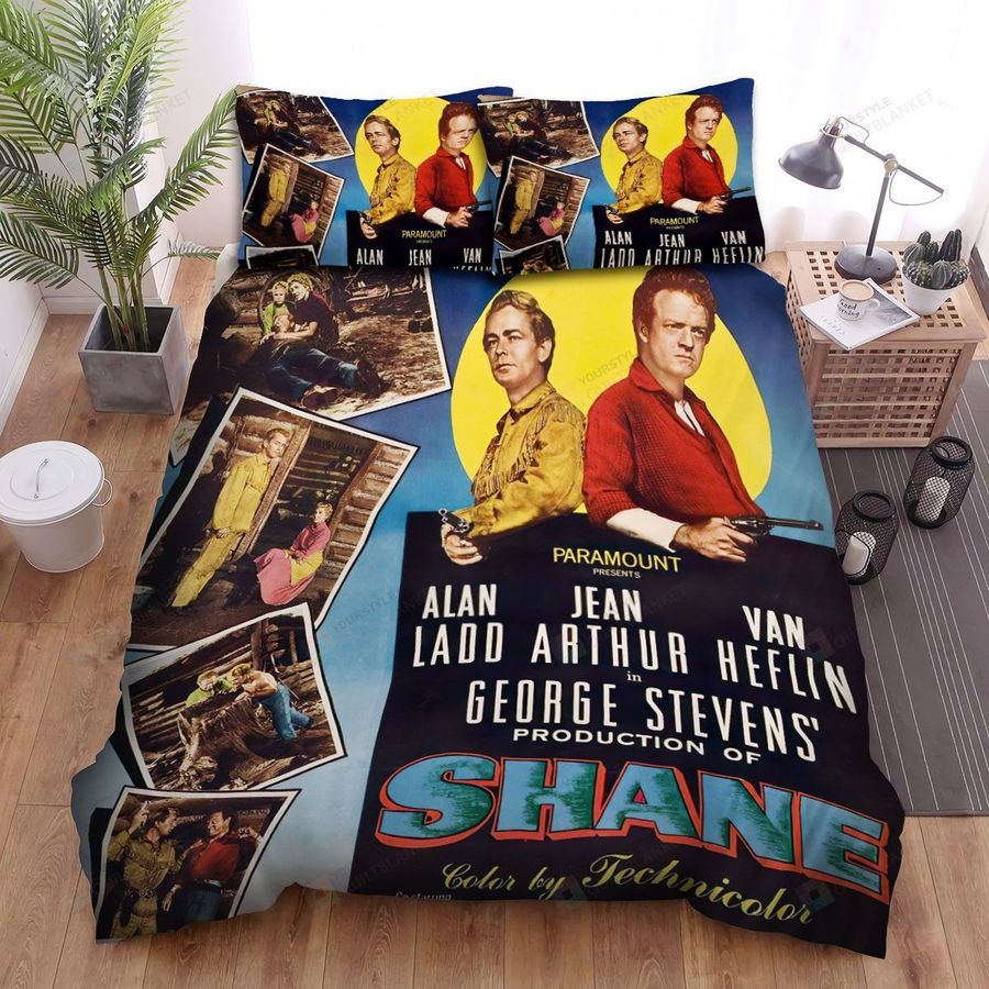 Shane In All Your Motion Picture Going Experience Shane Will Remain Forever Memorable Quotes Movie Poster Bed Sheets Spread Comforter Duvet Cover Bedding Sets