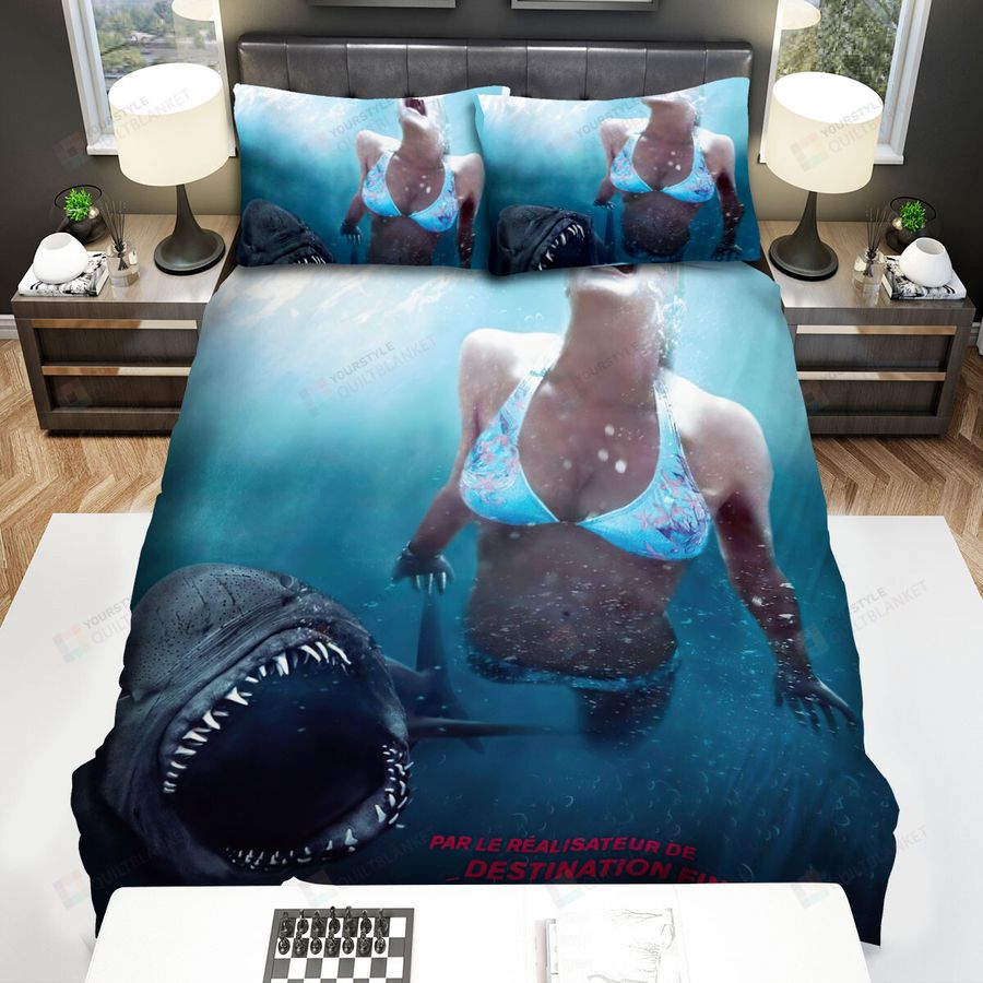 Shark Night (2011) Poster Movie Poster Bed Sheets Spread Comforter Duvet Cover Bedding Sets Ver 3
