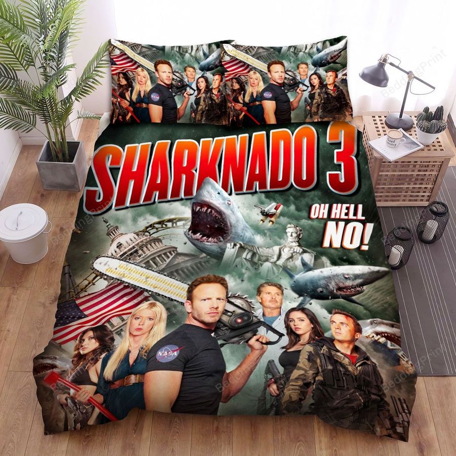 Sharknado (2013 Tv Movie) Poster Bed Sheets Spread Comforter Duvet Cover Bedding Sets