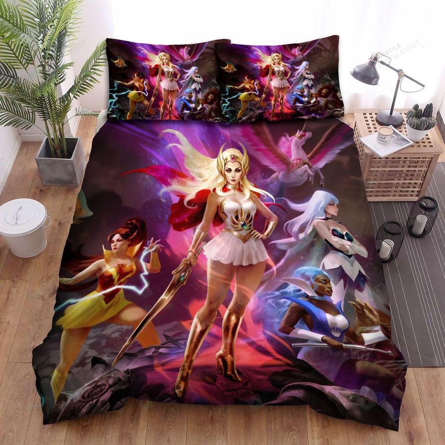 She-Ra And The Princesses Of Power Family Picture Bed Sheets Spread Duvet Cover Bedding Sets