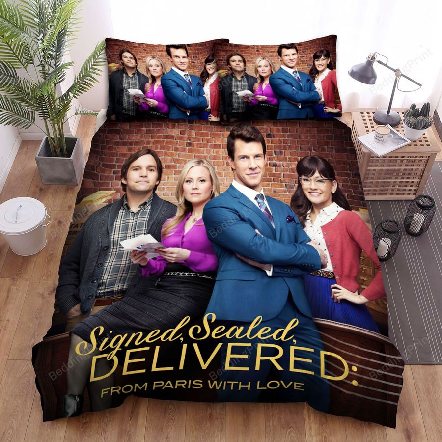Signed, Sealed, Delivered (2014) From Paris With Love Movie Poster Bed Sheets Spread Comforter Duvet Cover Bedding Sets