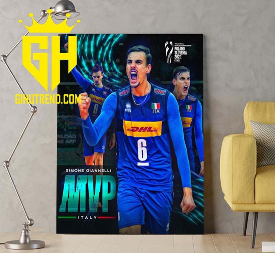 Simone Giannelli MVP Italy 2022 Poster Canvas
