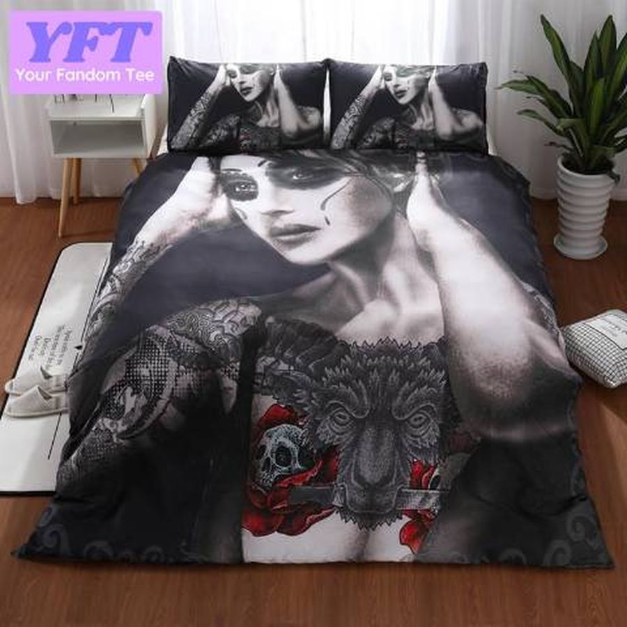 Skull And Beauty Customized 3D Bedding Set