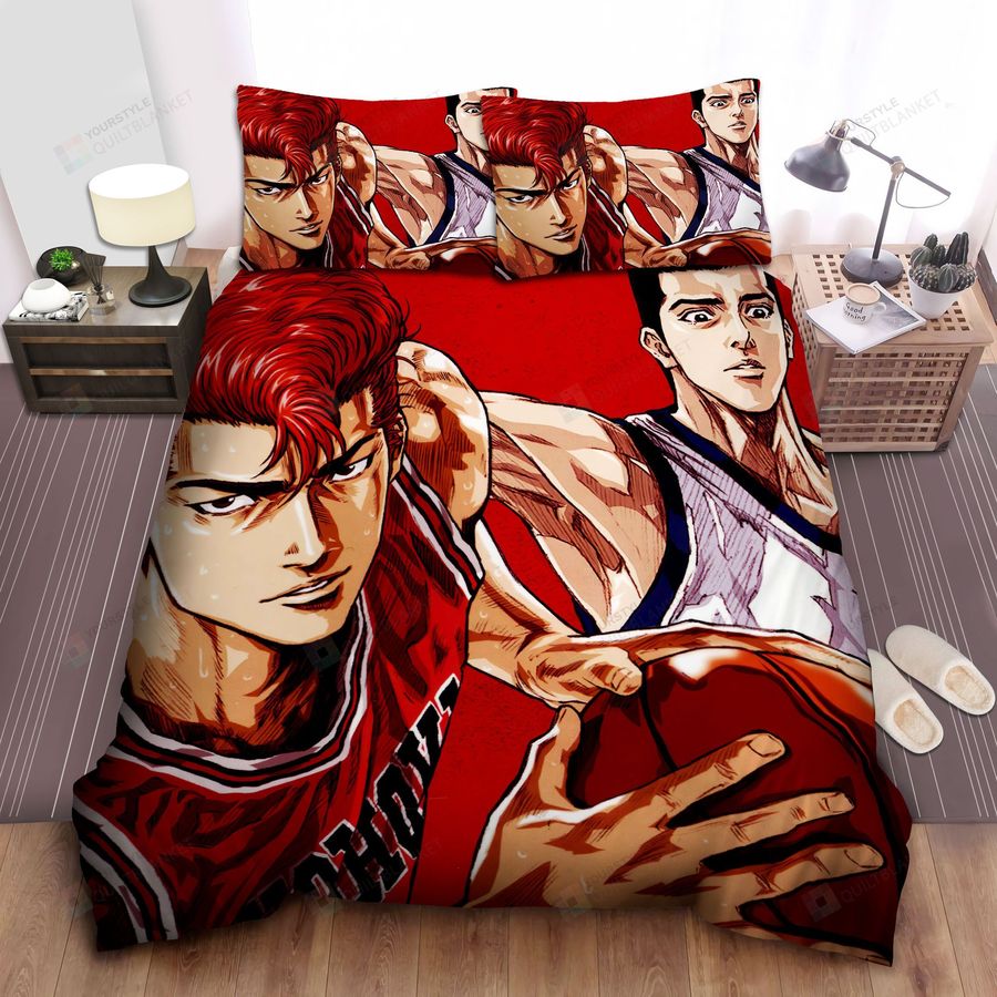 Slam Dunk Hanamichi & Akira Sendoh Bed Sheets Spread Comforter Duvet Cover Bedding Sets