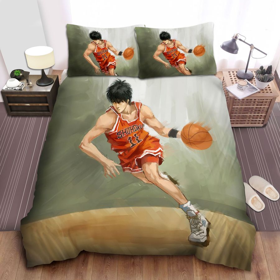 Slam Dunk Kaede Rukawa Acrylic Painting Bed Sheets Spread Comforter Duvet Cover Bedding Sets