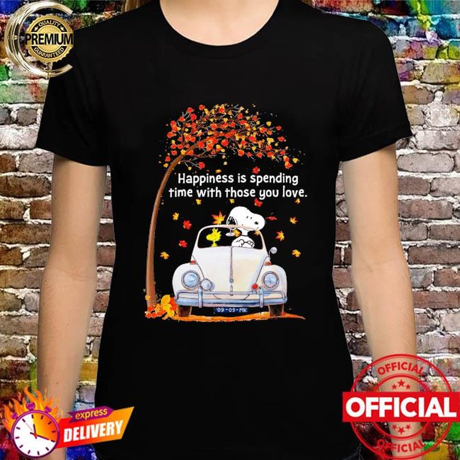 Snoopy and Woodstock happiness is spending time with those you love shirt