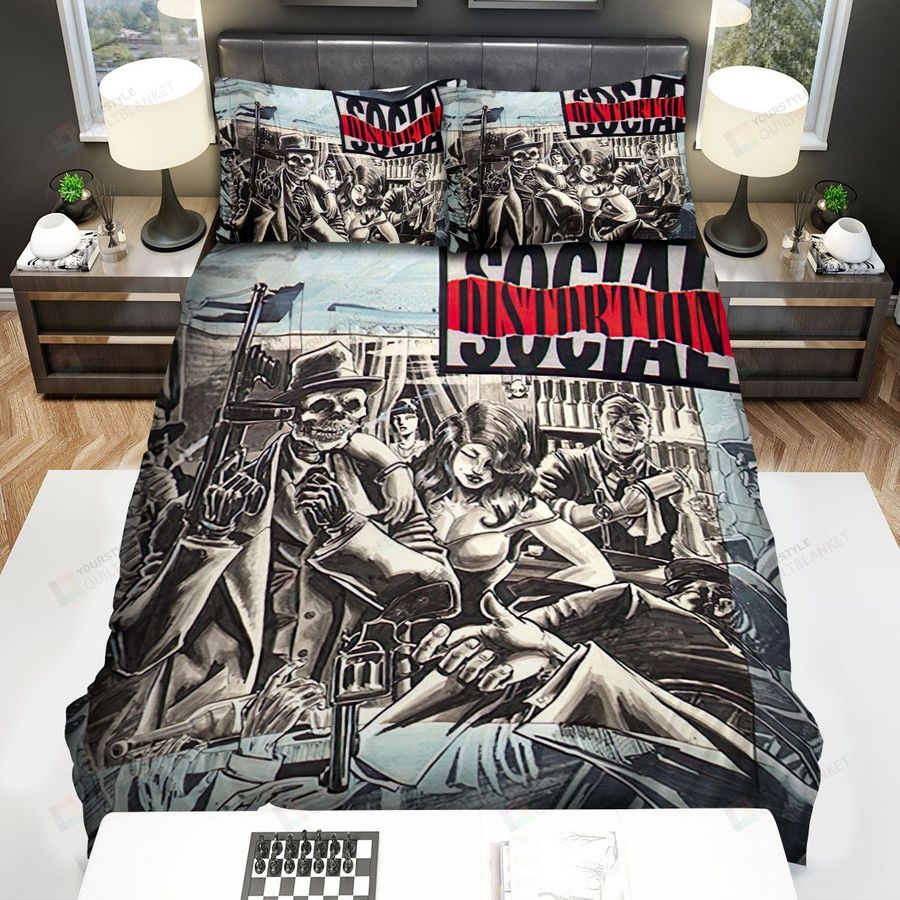 Social Distortion Artwork 2 Bed Sheets Spread Comforter Duvet Cover Bedding Sets