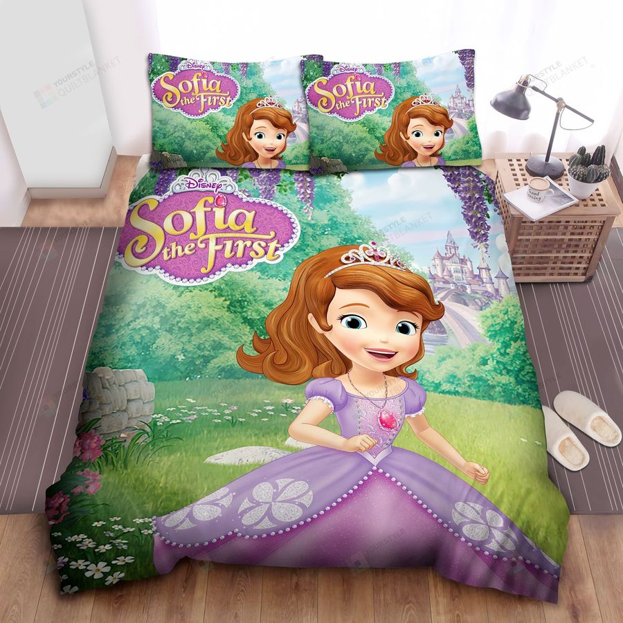 Sofia The First Playing In The Garden Bed Sheets Spread Comforter Duvet Cover Bedding Sets