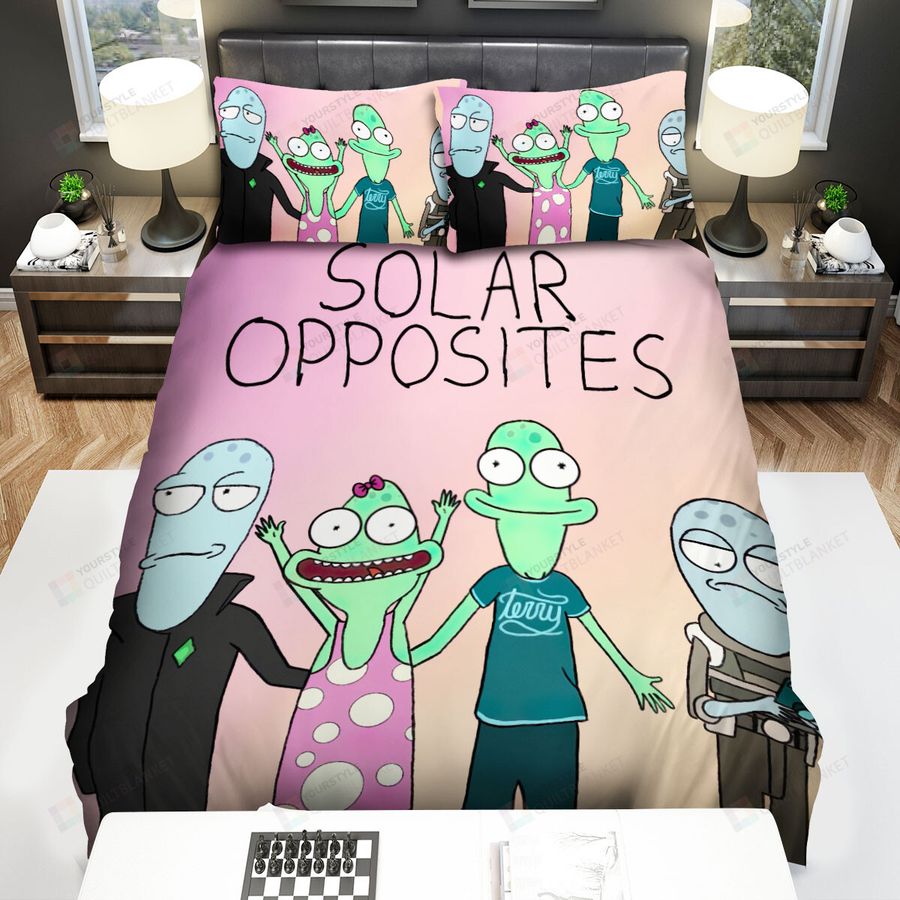 Solar Opposites Main Characters Bed Sheets Spread Duvet Cover Bedding Sets
