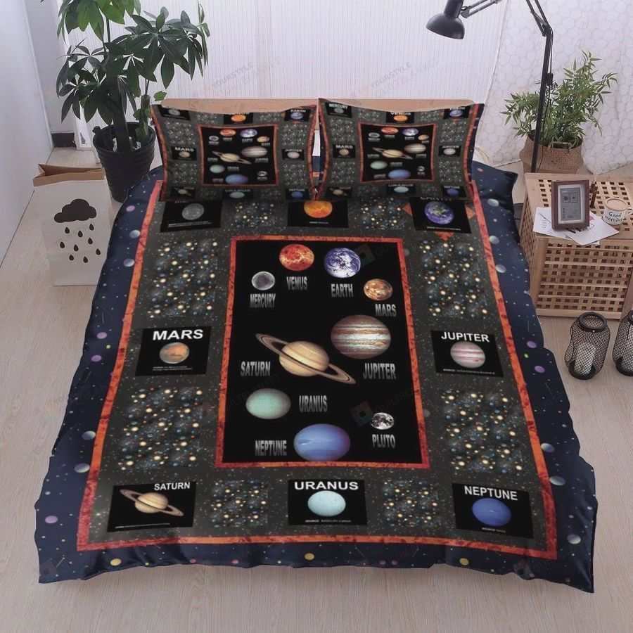 Solar System Universe Cotton Bed Sheets Spread Comforter Duvet Cover Bedding Sets