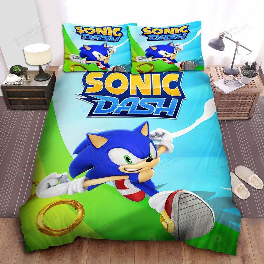 Sonic Dash Bed Sheets Spread Comforter Duvet Cover Bedding Sets