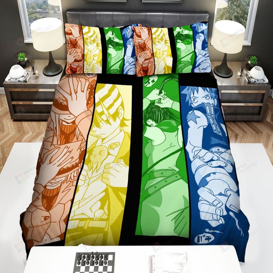 Soul Eater Characters Colourful Art Bed Sheets Spread Comforter Duvet Cover Bedding Sets