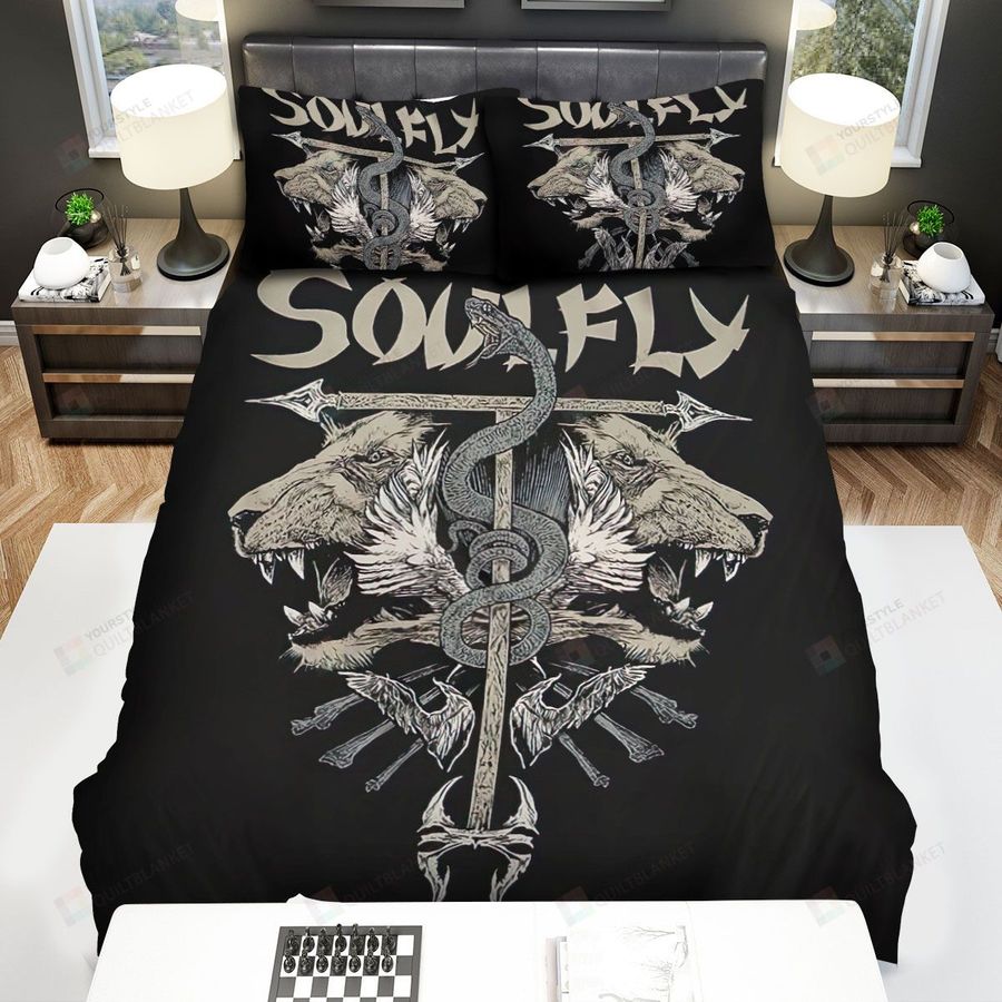 Soulfly Band Lions Bed Sheets Spread Comforter Duvet Cover Bedding Sets