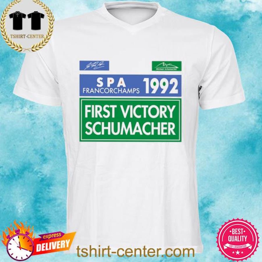 Spa francorchamps 1992 first victory schumacher shirt