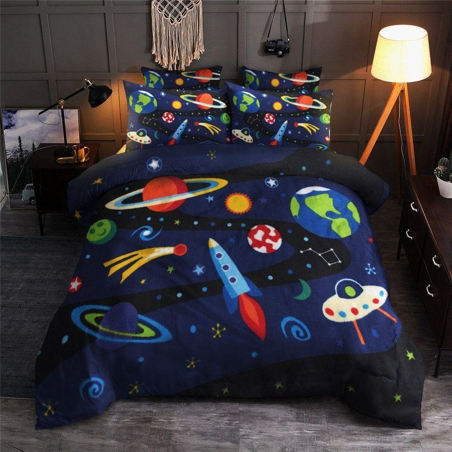 Space Planet Spaceship Cotton Bed Sheets Spread Comforter Duvet Cover Bedding Sets Perfect Gifts For Sheep Lover Gifts For Birthday Christmas Thanksgiving