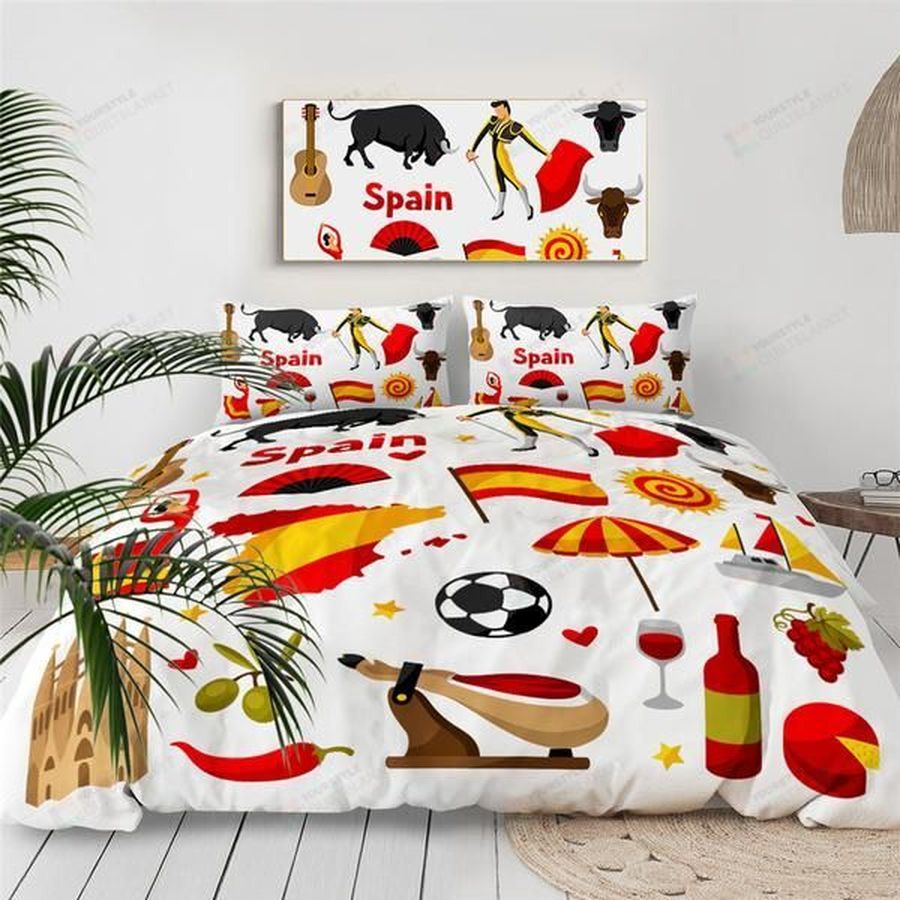 Spanish Traditional Food Cotton Bed Sheets Spread Comforter Duvet Cover Bedding Sets