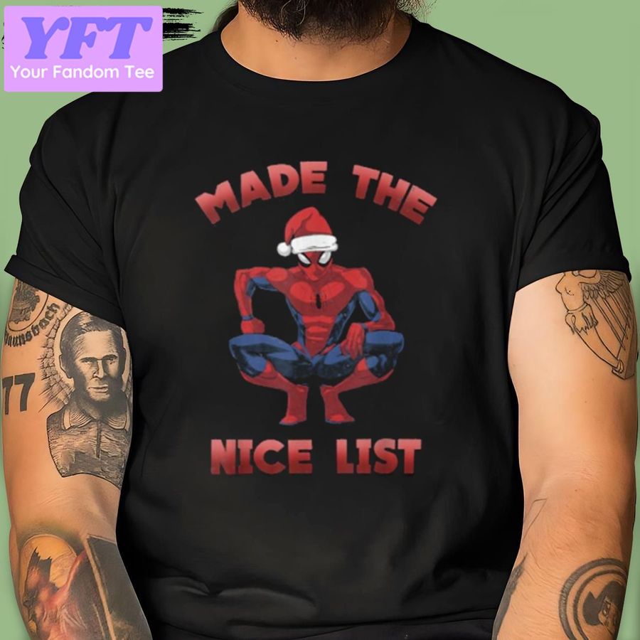 Spider Makes The Beautiful Christmas List Spiderman Christmas New Design T Shirt