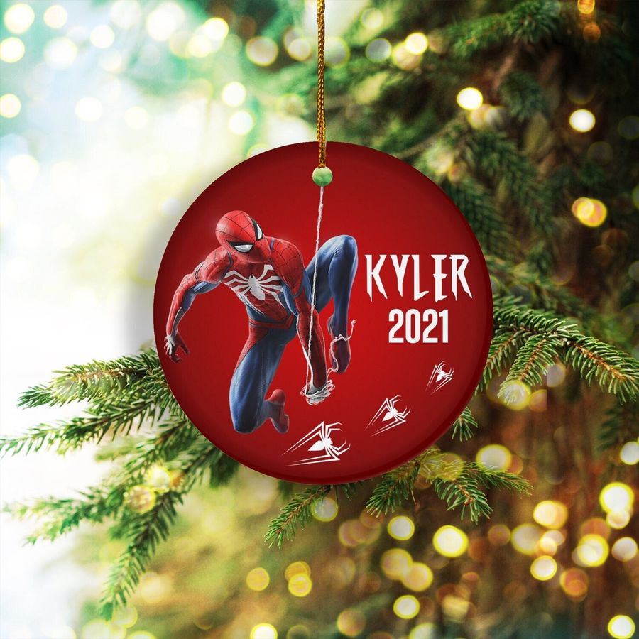 Spider Man Christmas Superhero Boys Birthday Ornament