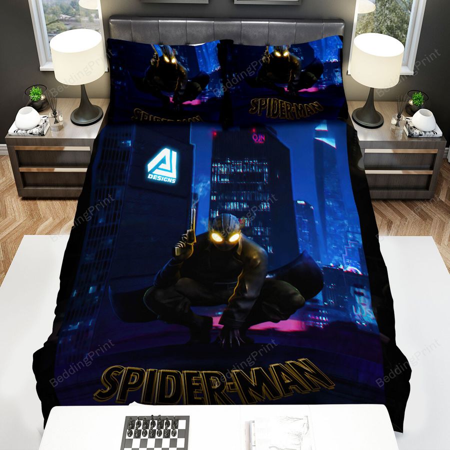 Spider-Man Noir Marvel Comic Spider-Man Bed Sheets Spread Comforter Duvet Cover Bedding Sets