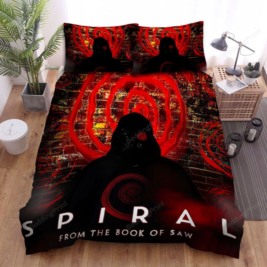 Spiral (2021) Man In Scary Mask Movie Poster Bed Sheets Spread Comforter Duvet Cover Bedding Sets