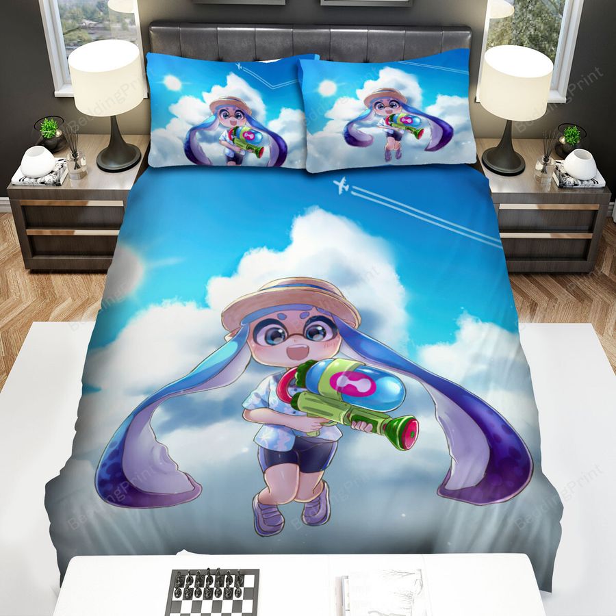 Splatoon - Agent 3 Jumping High Bed Sheets Spread Duvet Cover Bedding Sets