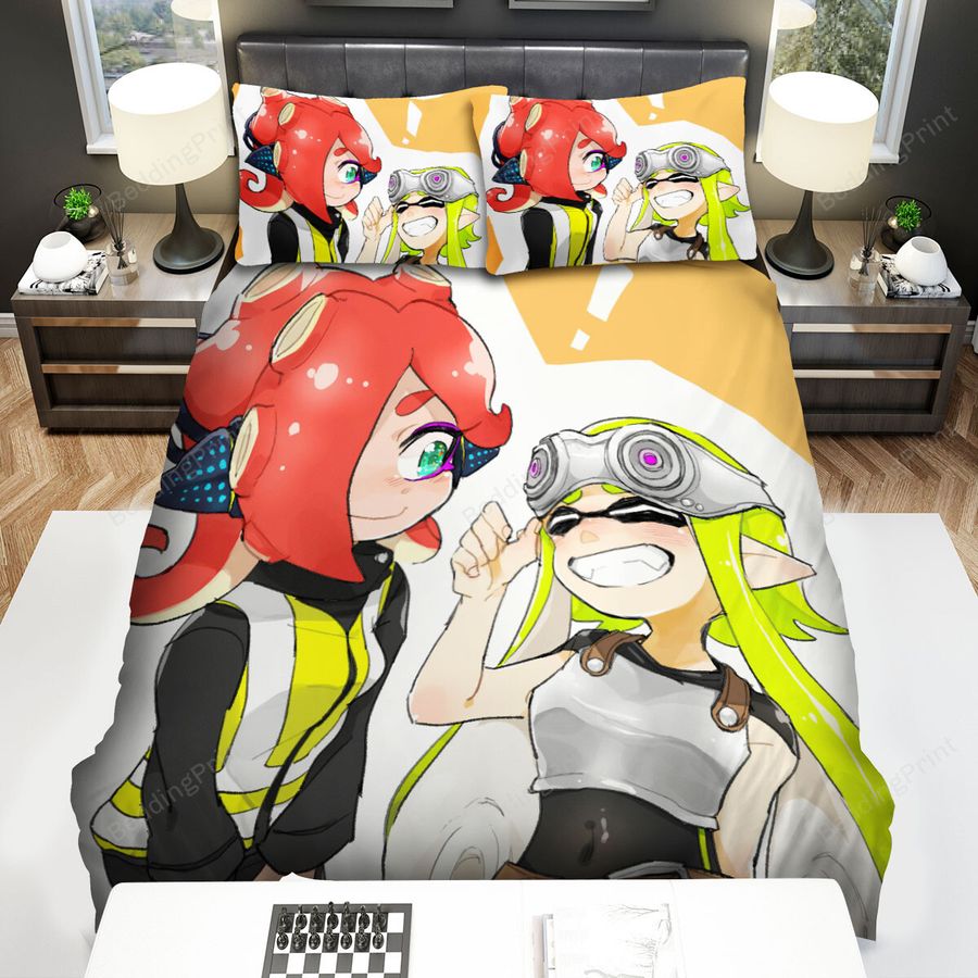 Splatoon - Smiling With Agent 8 Bed Sheets Spread Duvet Cover Bedding Sets